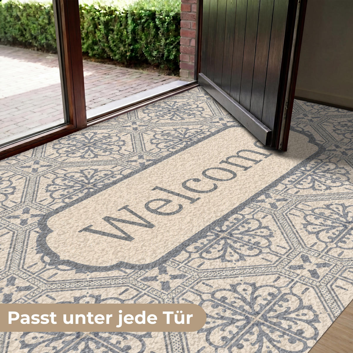 ROHOŽKA Welcome - Classic - Grey 180x120 cm - béžová, plast (180/120cm) - MuchoWow