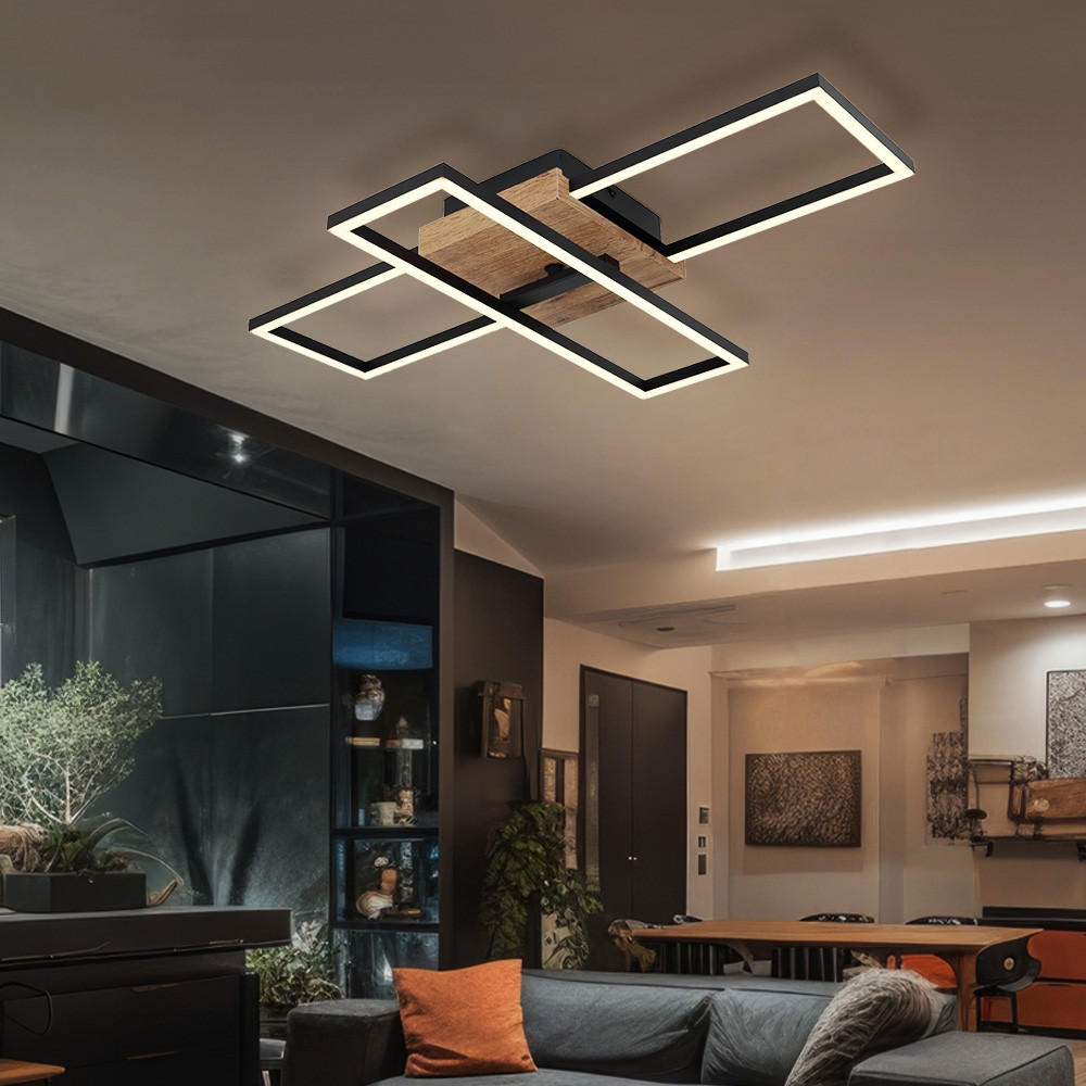 Thumbnail - Globo Lighting Led, Schwarz, Metall, 15x10x60 cm, Lampen & Leuchten, LED Beleuchtung, LED-Deckenleuchten