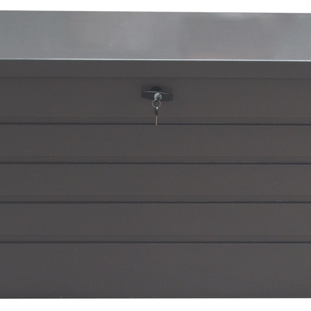 GARTENBOX Kissenbox Auflagenbox 350L aus Metall in Grau in AußenGarten abschließbar 120 x 61 x 63 cm 22 kg - Grau, Metall (120/63/61cm) - Livingandhome