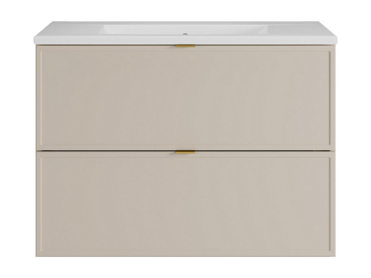 EINZELWASCHTISCH - 80 cmcm x 45 cmcm - Holz, Platte - Beige - ONDIL - Beige, Holz (80/60/45cm) - Vente-Unique