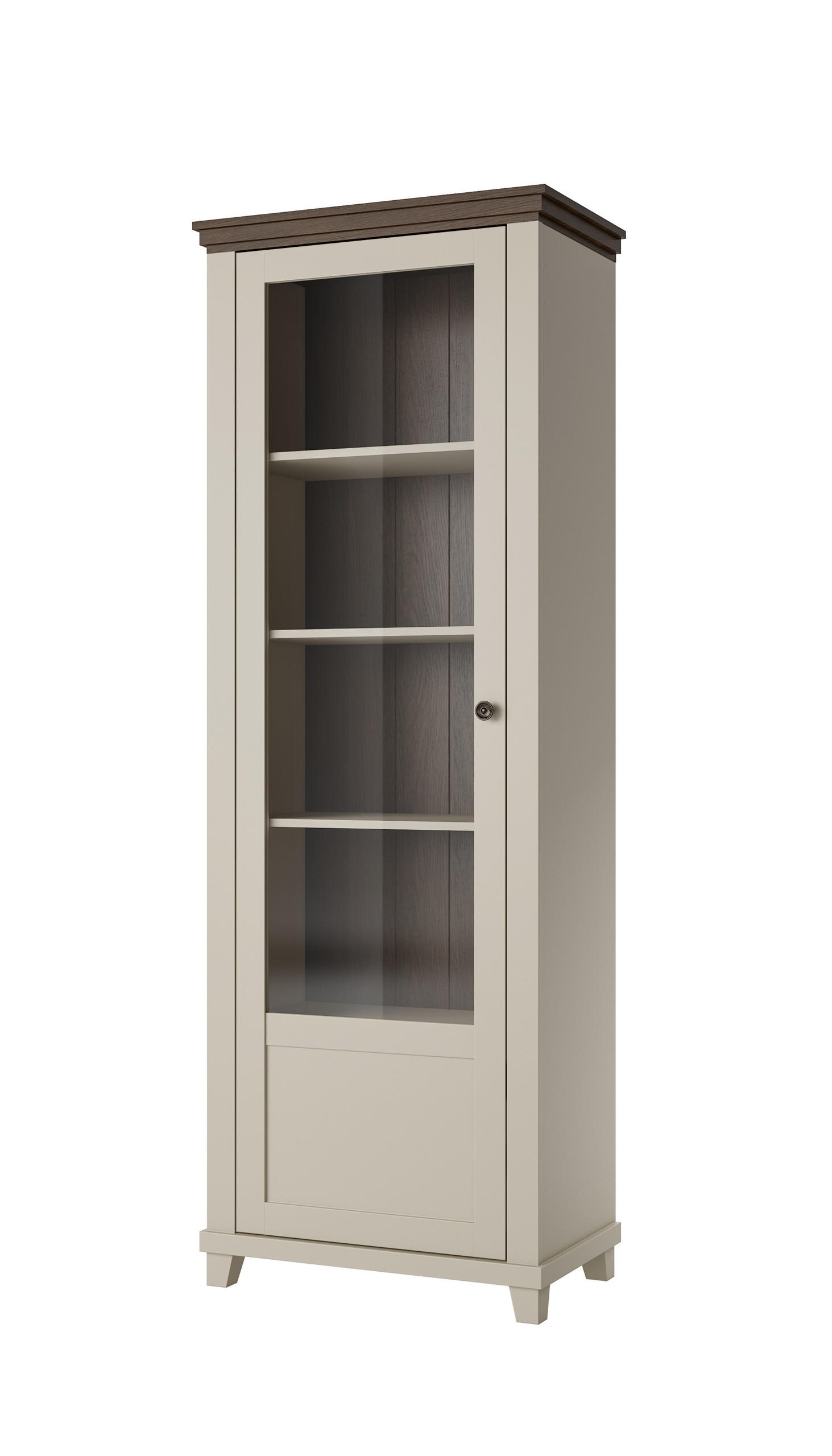 VITRINE EVANDRO 200 / 71 cm in Beige - Beige, Holzwerkstoff (71/200/42cm) - MASSENO
