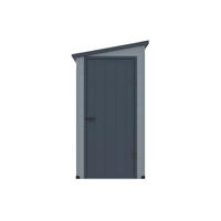 SCHREBERGARTENHAUS - 97 cm x 180 cm - Harz - Hellgrau, Anthrazitgrau - ALBERTO - Anthrazit/Hellgrau, Kunststoff (97/175/180cm) - Vente-Unique