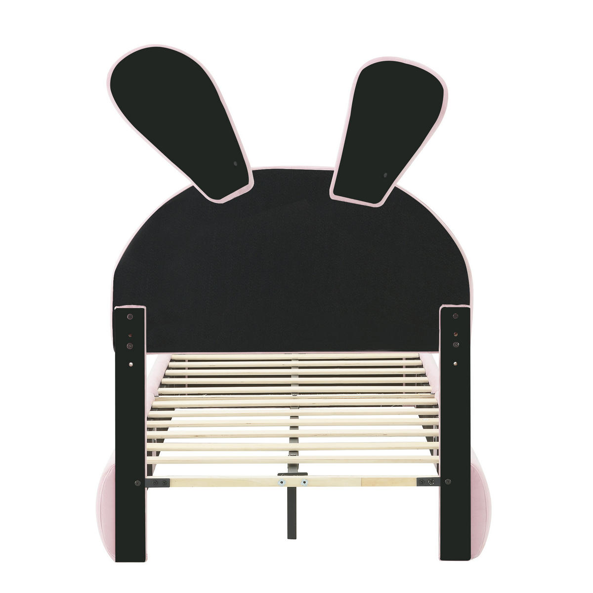 KINDERBETT 140/200 cm DE-00358, in Rosa, hydraulischem Stauraum und LED-Hasenohren - Rosa, Holz (90/200cm) - ComfortXL