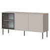 SIDEBOARD Domi 150 3D - Kaschmir/Schwarz, Holzwerkstoff/Metall (151/75/40cm) - MIRJAN24