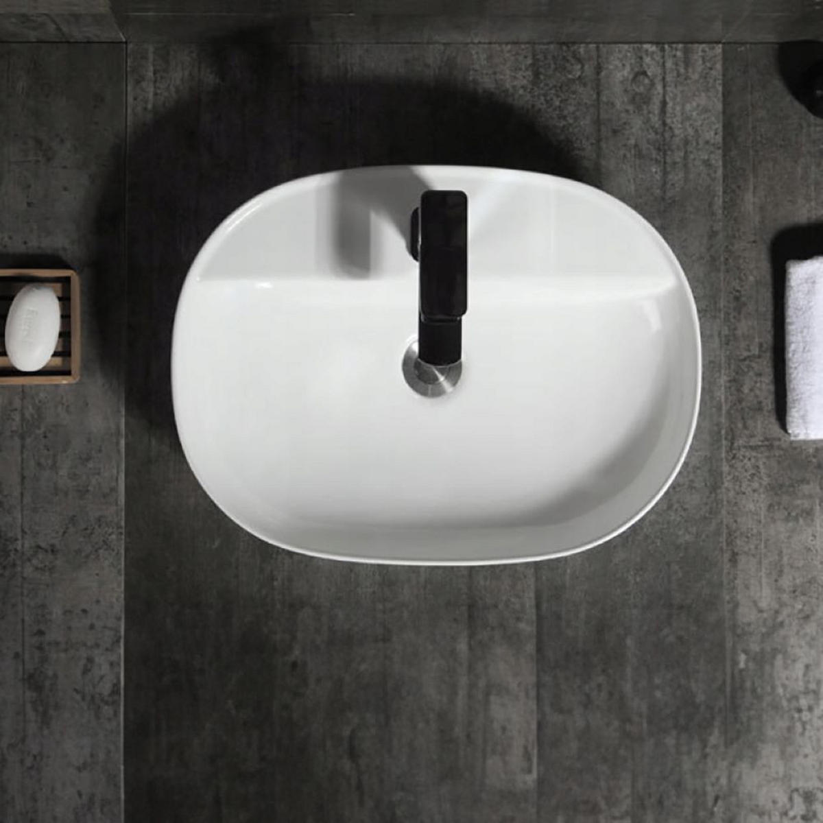 WASCHBECKEN, weiß 60/12/40 cm - Weiß, Keramik (60/12/40cm) - Rexo