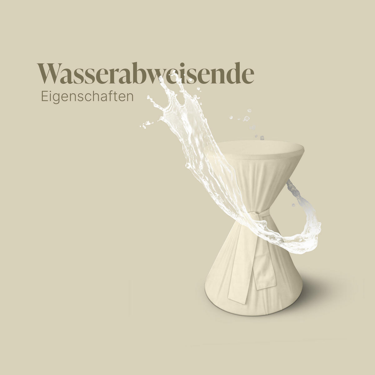 STEHTISCHHUSSE ( Creme ) - Ø80 cm x 145 cm - Spandex Stretch ( Öko-Tex ) Stehtisch Husse für Gastro, Hochzeit, Events, Geburtstag - Creme, Textil (80/145cm) - Bestlivings