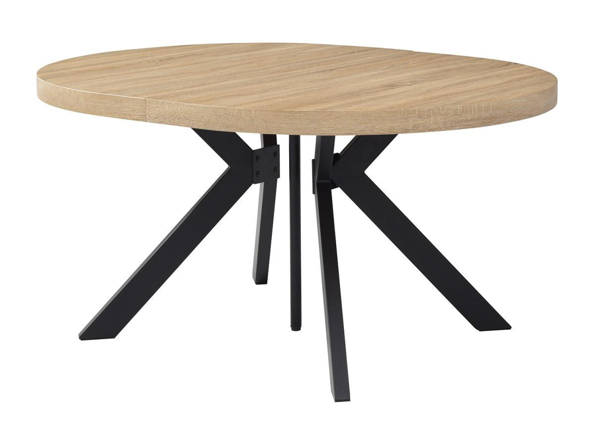 ESSTISCH - ausziehbar - 6 bis 12 Personen - MDF & Stahl - Helles Holz & Schwarz - KOMONI - Naturfarben, Holz (300/120/76cm) - Vente-Unique