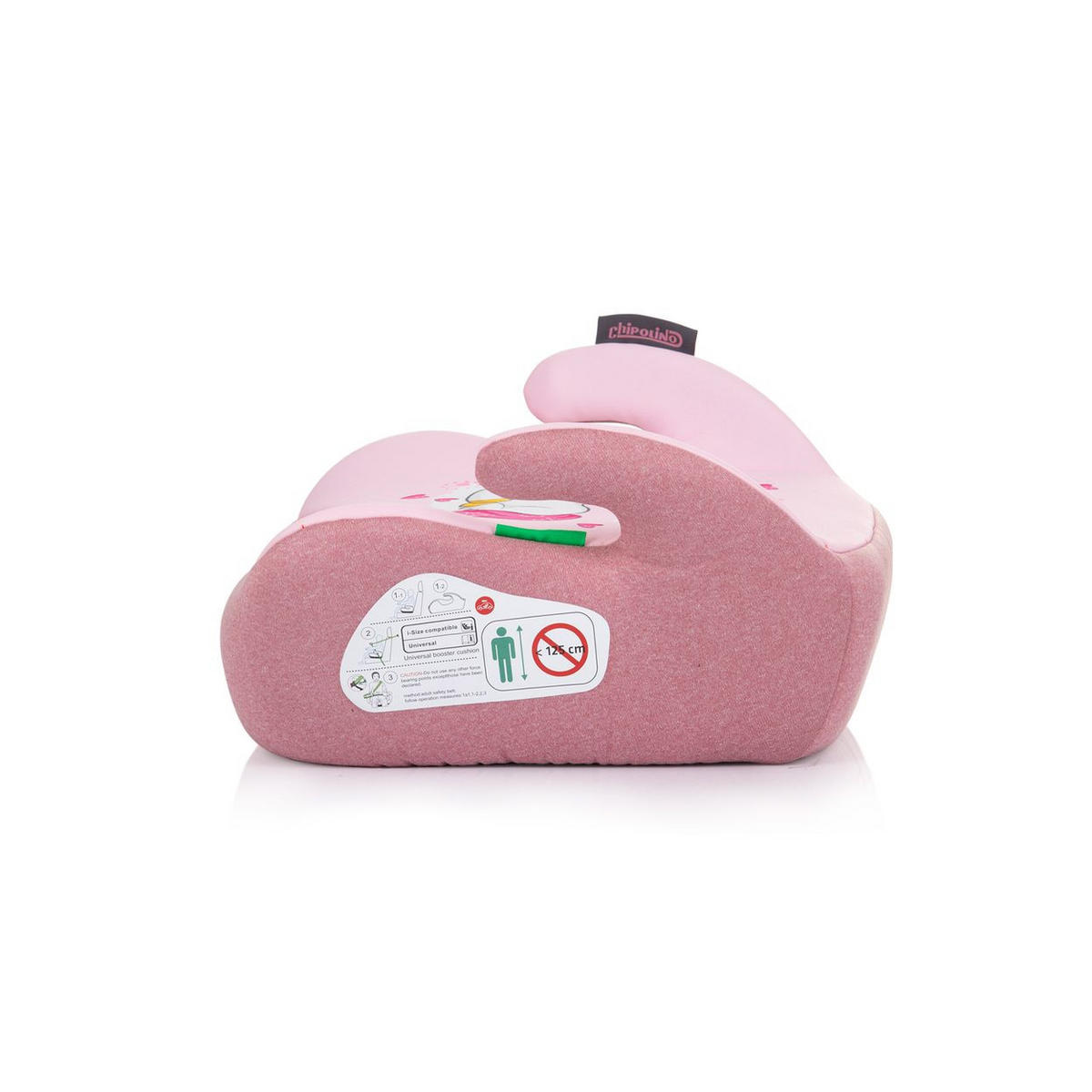 KINDERSITZERHÖHUNG i-Size Uty rosa (125-150cm) Gruppe 3, Bezug waschbar - Rosa, Kunststoff (41/20/40cm) - Chipolino