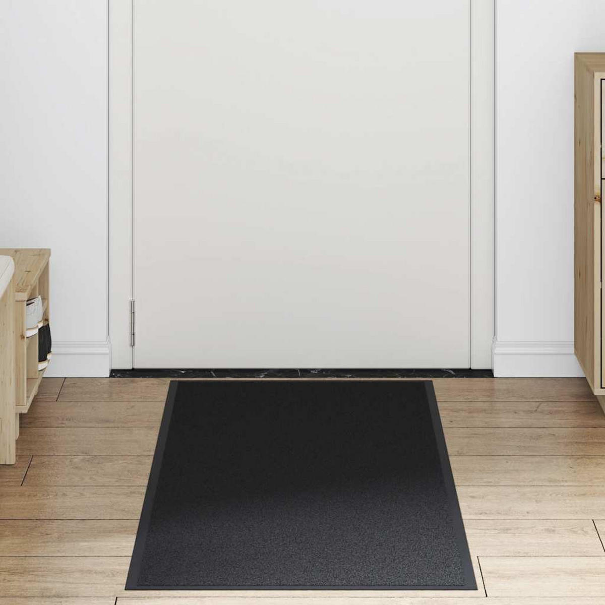 FUSSMATTE Schwarz 60/180 Cm - Schwarz, Kunststoff (180/60cm) - vidaXL