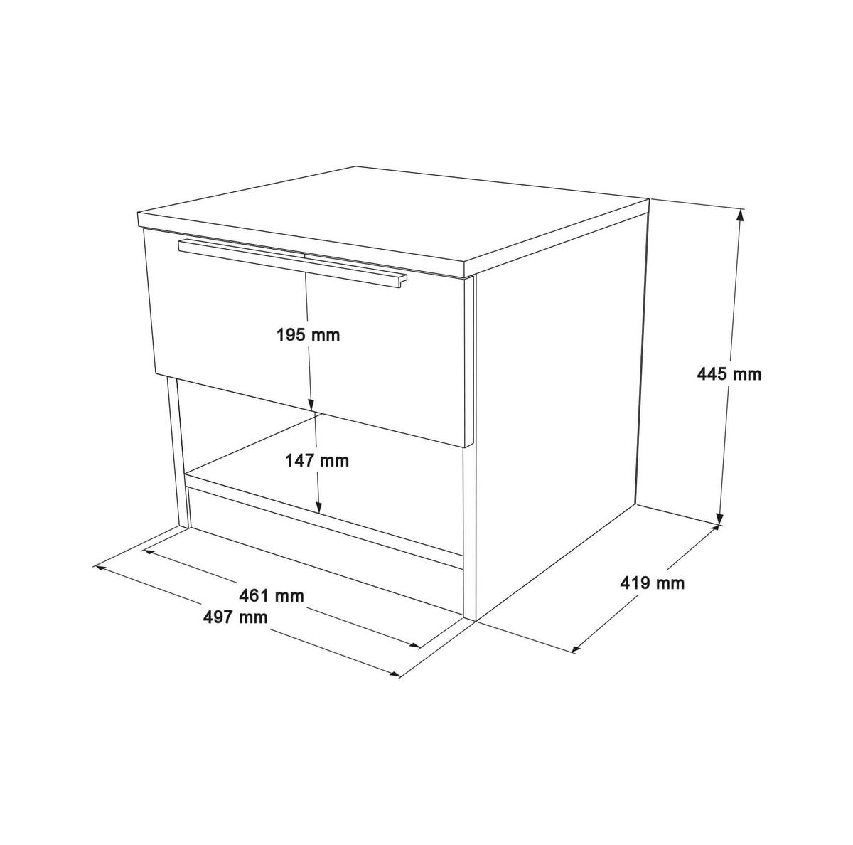 NACHTTISCH 50/42,5/44,5 cm - Braun, Holz (50/44.5/42cm) - Mobili Rebecca