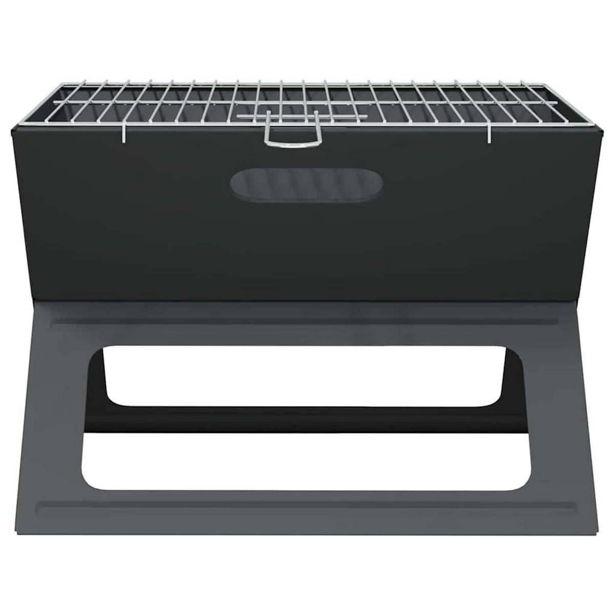 OUTDOOR-GRILL Schwarz 46/31/31 Cm Stahl - Schwarz, Metall (31/31/46cm) - vidaXL