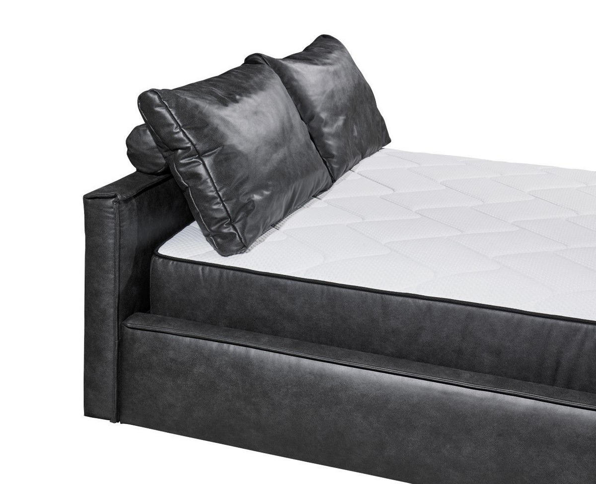 BOXBETT 180x200 inkl. Matratze und Bettkasten - Dunkelgrau/Anthrazit, Holz/Holzwerkstoff (180/200cm) - ed exciting design