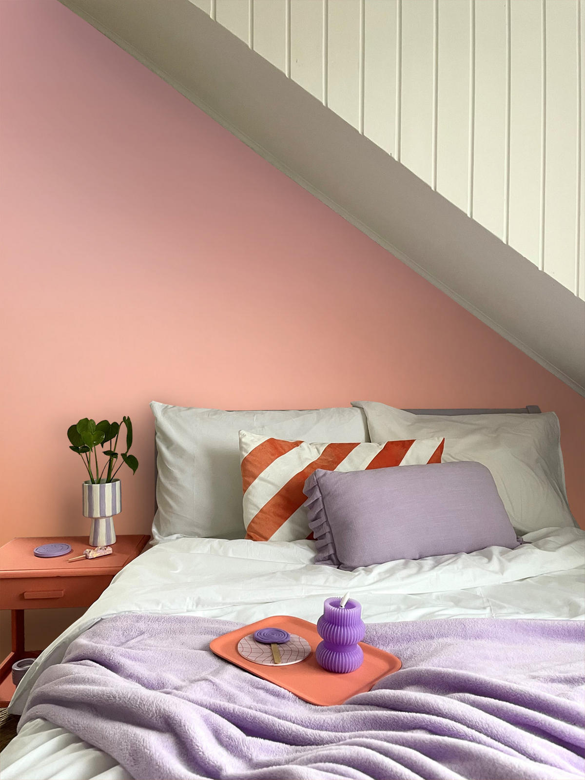 FOTOTAPETE Dip Dye-Motiv 2 x 2.79 m - Pink, Papier (200/279cm) - ESTAhome