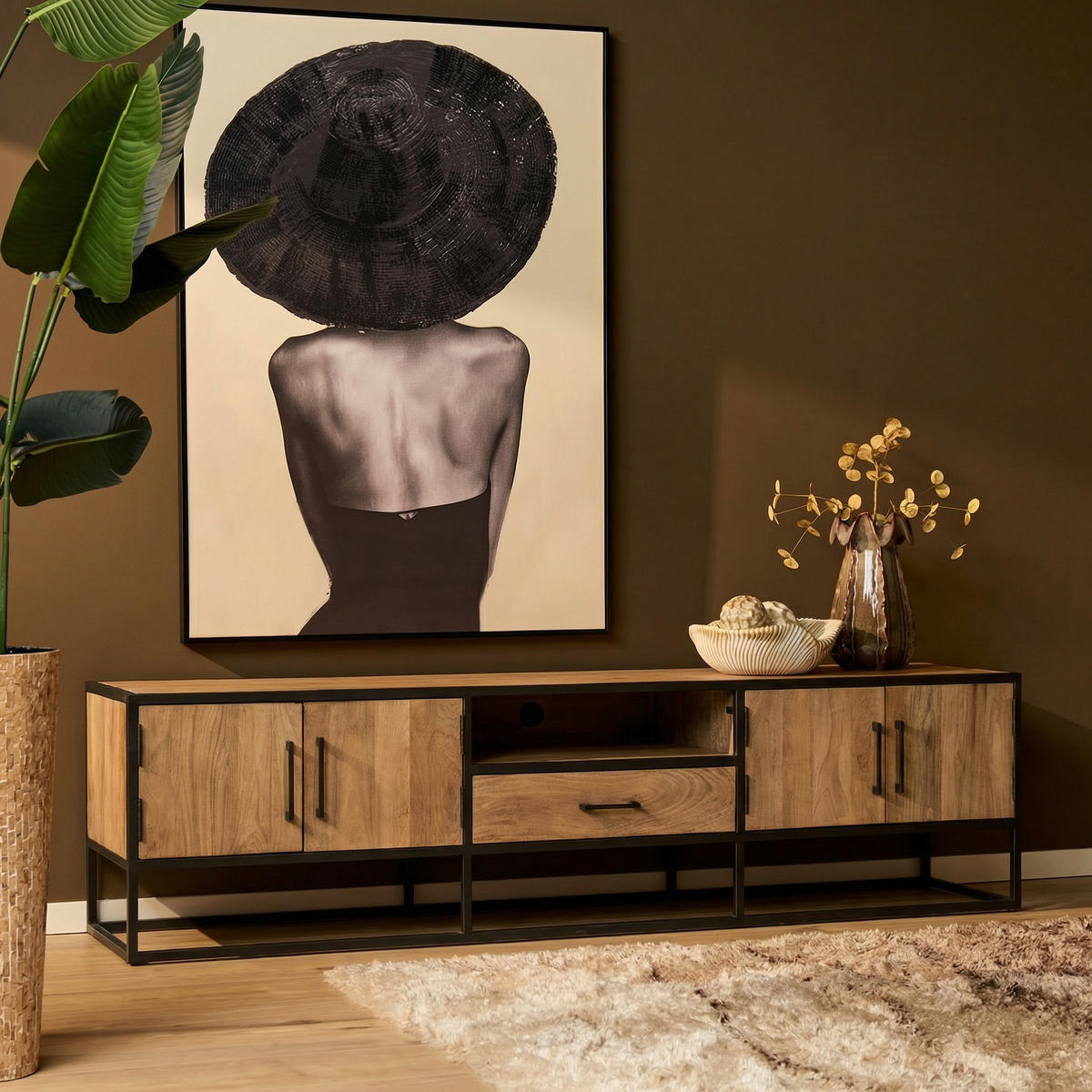 TV-MÖBEL Dakota Braun 45/240/50 cm - Braun, Holz (240/50/45cm) - Starfurn