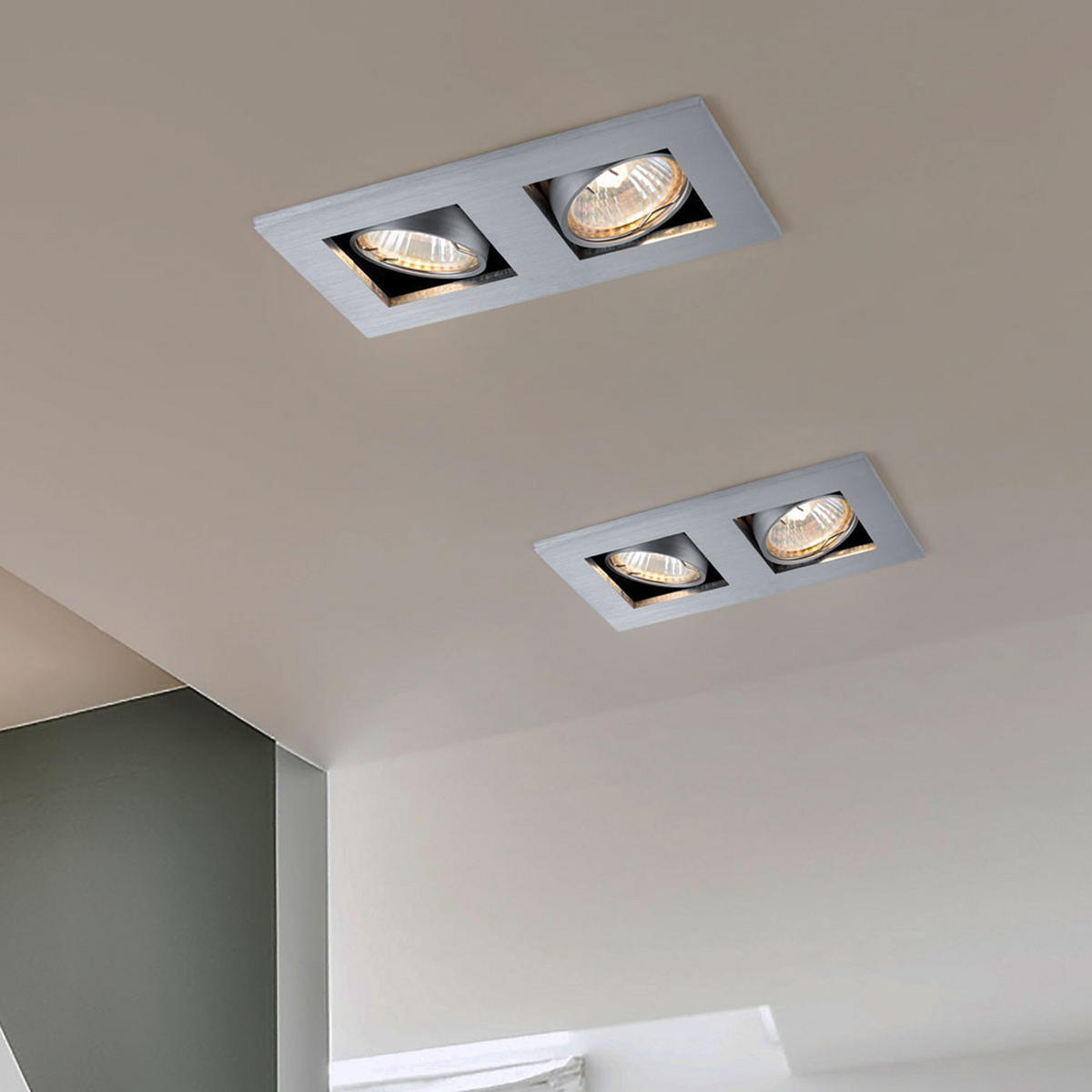 LED BAD EINBAULEUCHTE Aluminium Silber GALILEI - Silberfarben, Metall (18.5/10/10cm)
