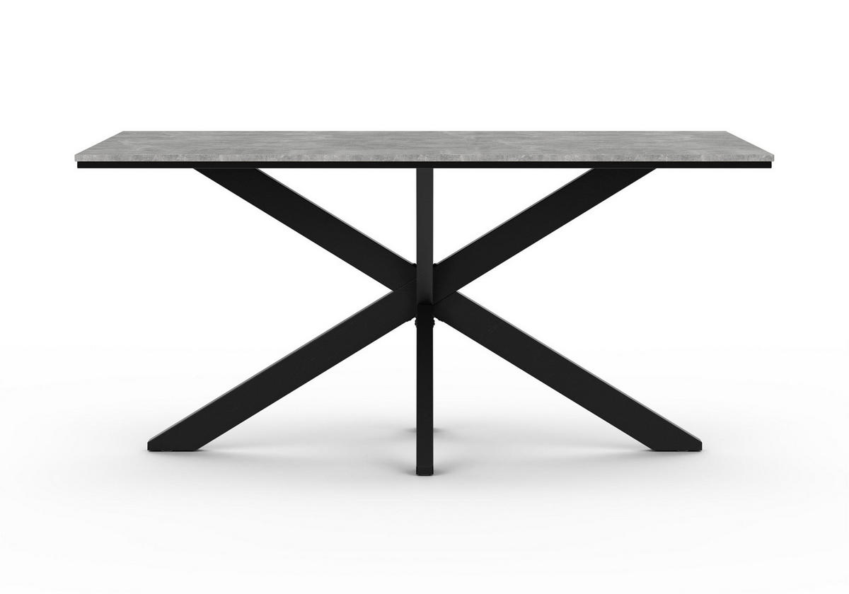 ESSTISCH 160 cm in Steingrau - Grau, Metall (90/160/77cm) - Home Collective
