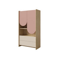 KINDERREGAL Lexi 2D2S 06 - Eichefarben/Rosa, Holzwerkstoff (84/151/40cm) - MIRJAN24