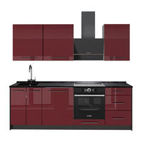 KÖK Fame-Line, Bordeaux högblank/antracit, 230 cm, AP Antracit - Bordeaux/Antracit, Träbaserade material (230/82/60cm) - Vicco