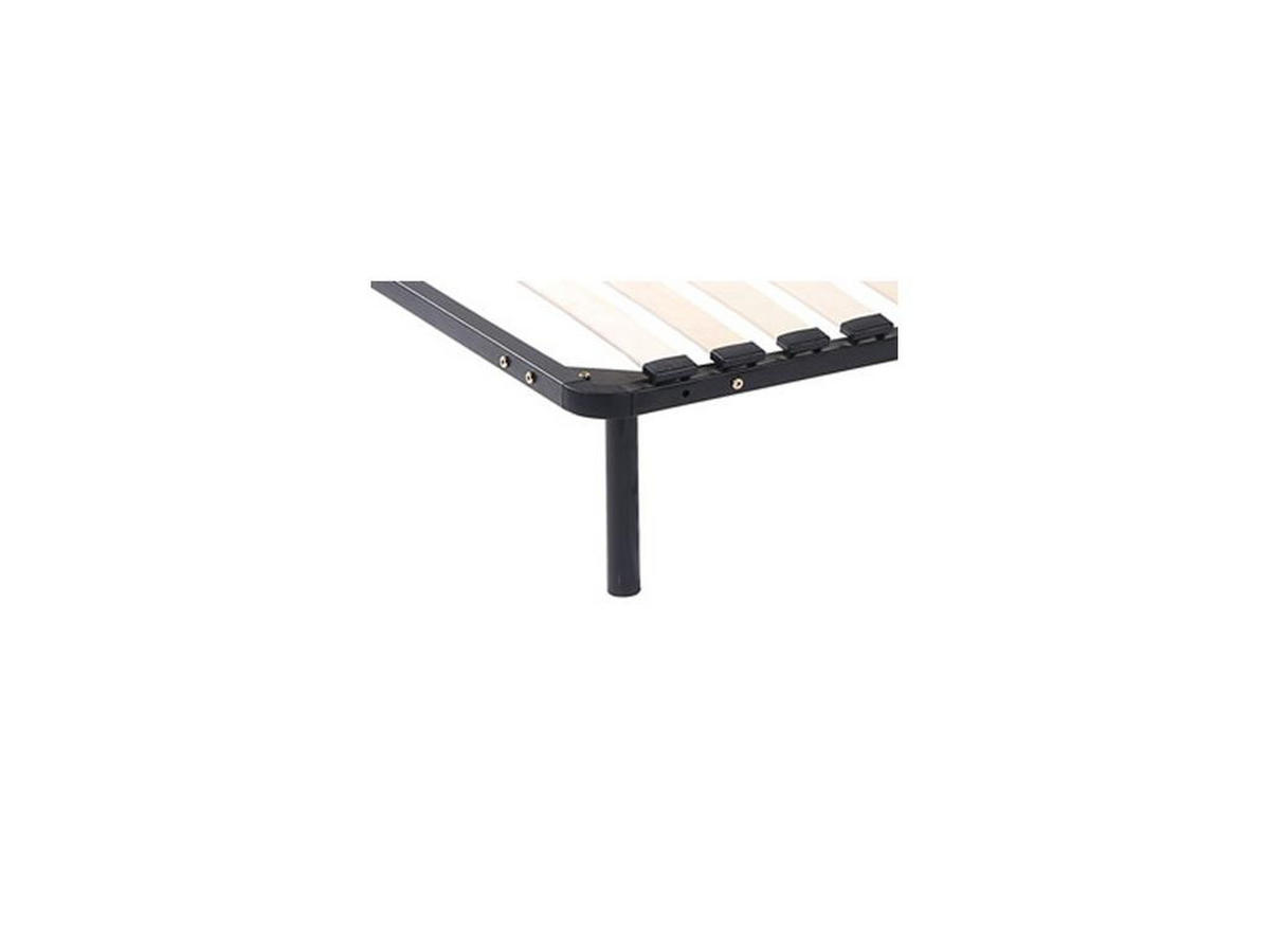 LATTENROST - 2 Personen - Metall - Schwarz - Schwarz, Metall (180/200cm) - Vente-Unique
