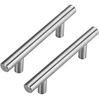 MÖBELGRIFF Silber 10er-Set 96 mm Edelstahl - Silberfarben, Metall (1.2/3.2/2.5cm)