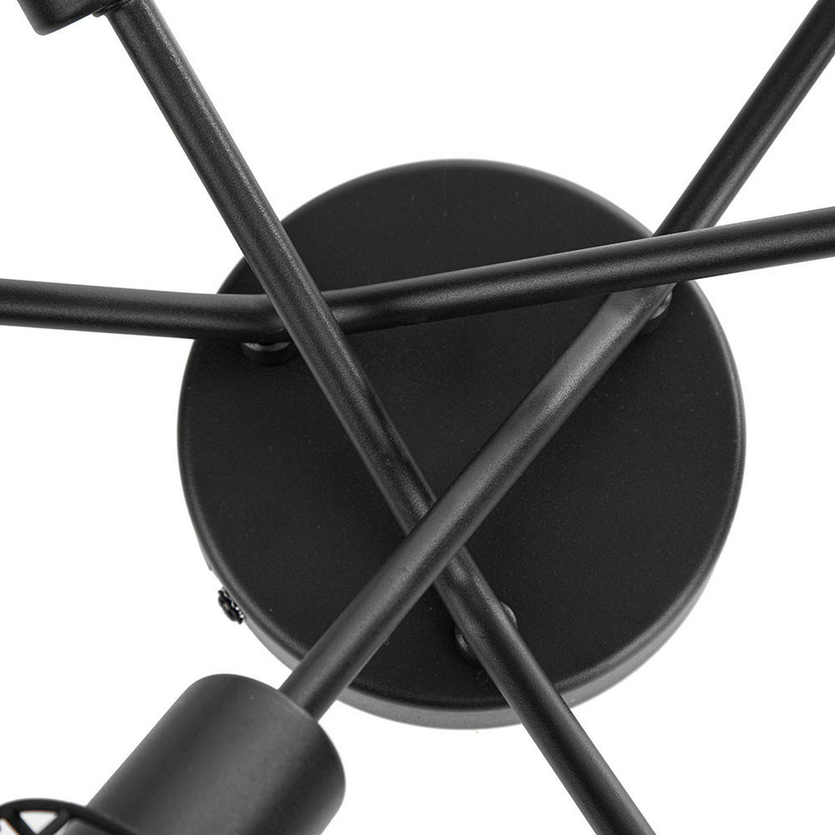 LED DECKENLEUCHTE Metall Schwarz braun - Schwarz, Metall (67/67/20cm) - Nowa