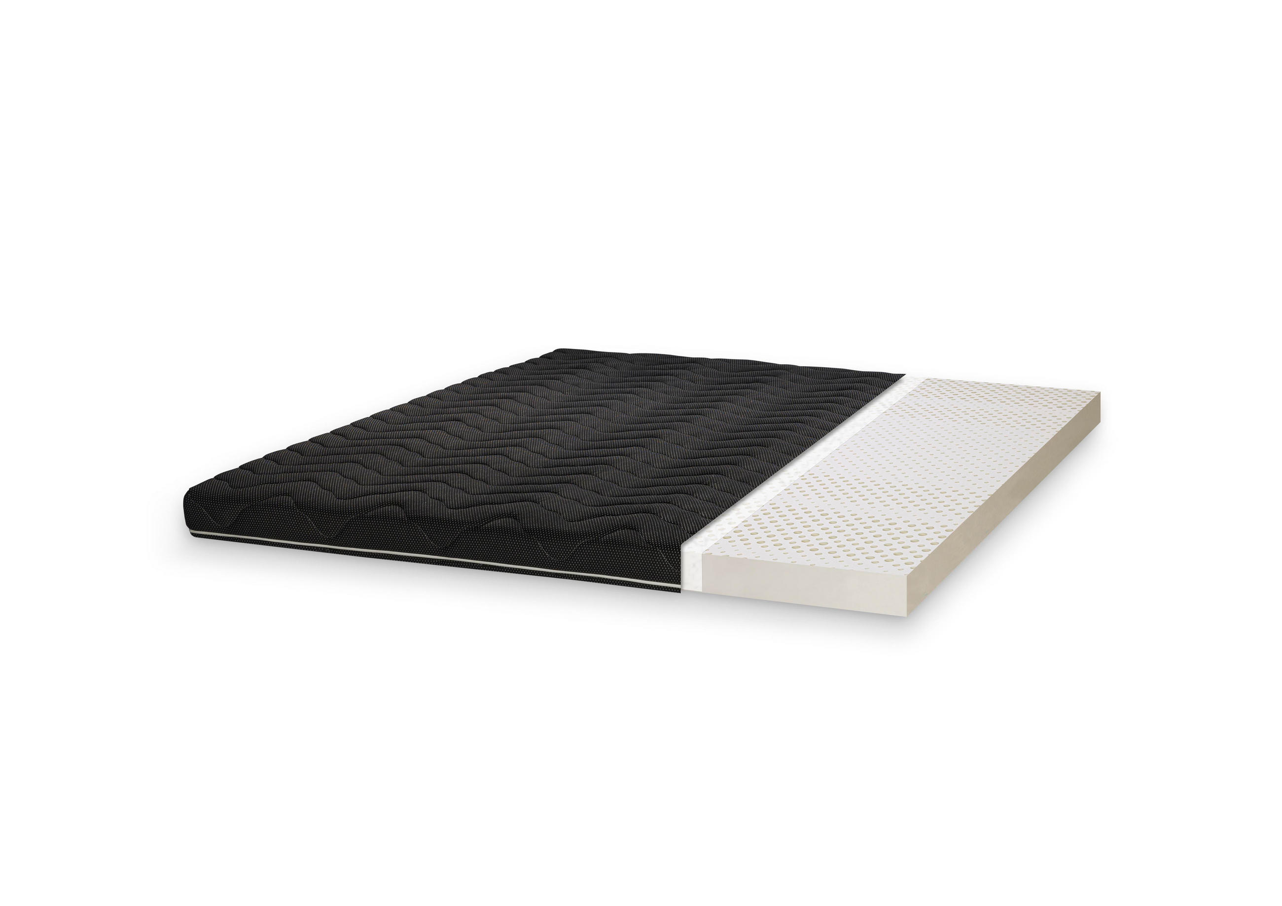 TOPPER Black Label Latex 150x200 cm – Höhe 8 cm - Schwarz, Textil - Letti Moderni