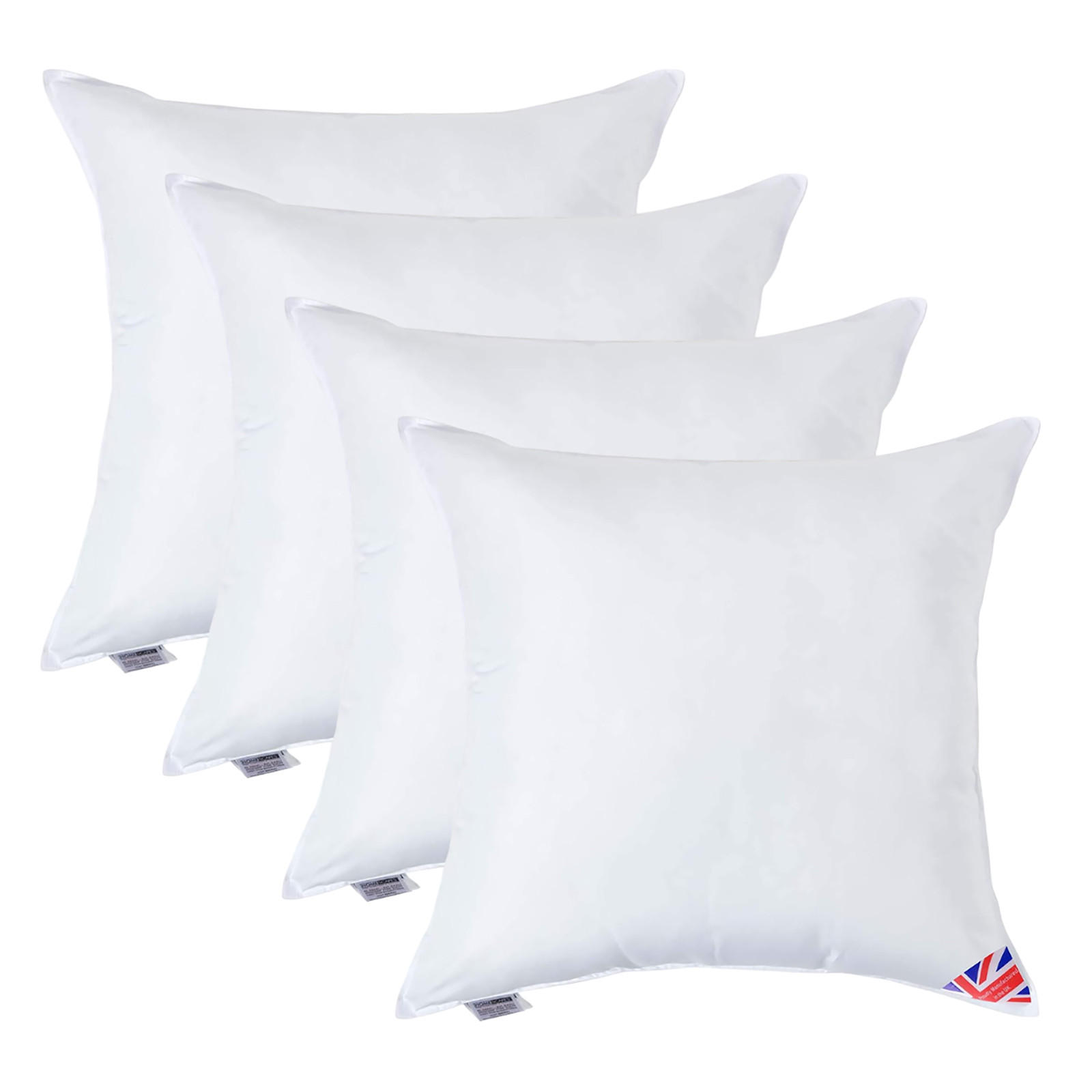 FÜLLKISSEN 4er-Set – 80/80 cm, Super-Mikrofaser - Weiß, Textil (80/80cm) - Homescapes