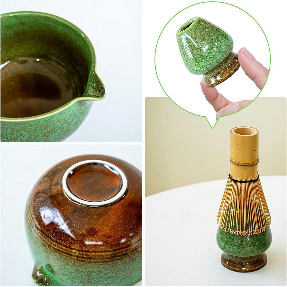 MATCHA Set 7-teiliges Set Grün - Grün, Keramik (14/1.5/14.5cm)