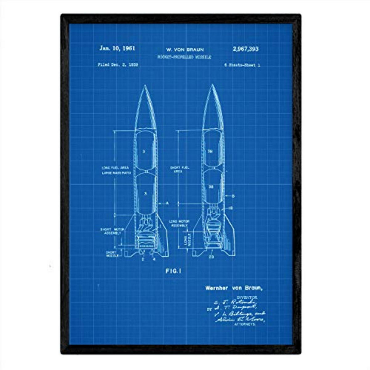 POSTER Missile Patent A3 Rahmenlos - Klar, Papier (29.7/5/42cm) - Nacnic