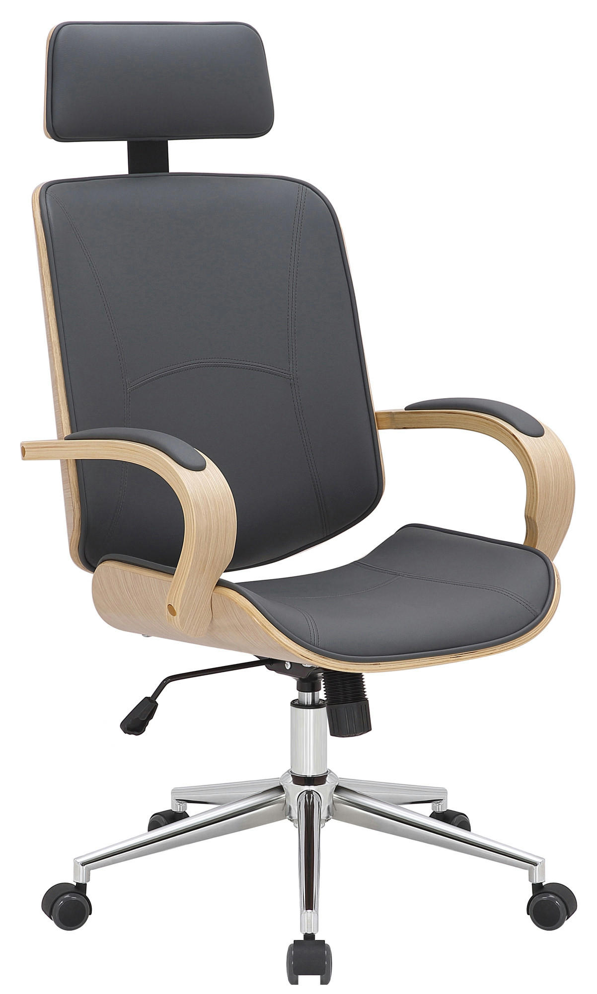 Deluke Bürostuhl Grau, Hellbraun 70x118x70 cm