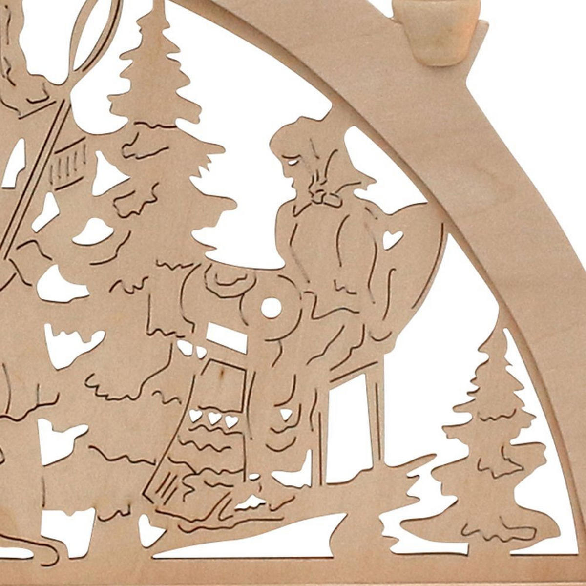 SCHWIBBOGEN Bergleute filigran 7-flammig - Multicolor, Holz (0.1/1/0.1cm) - Dekoteam24