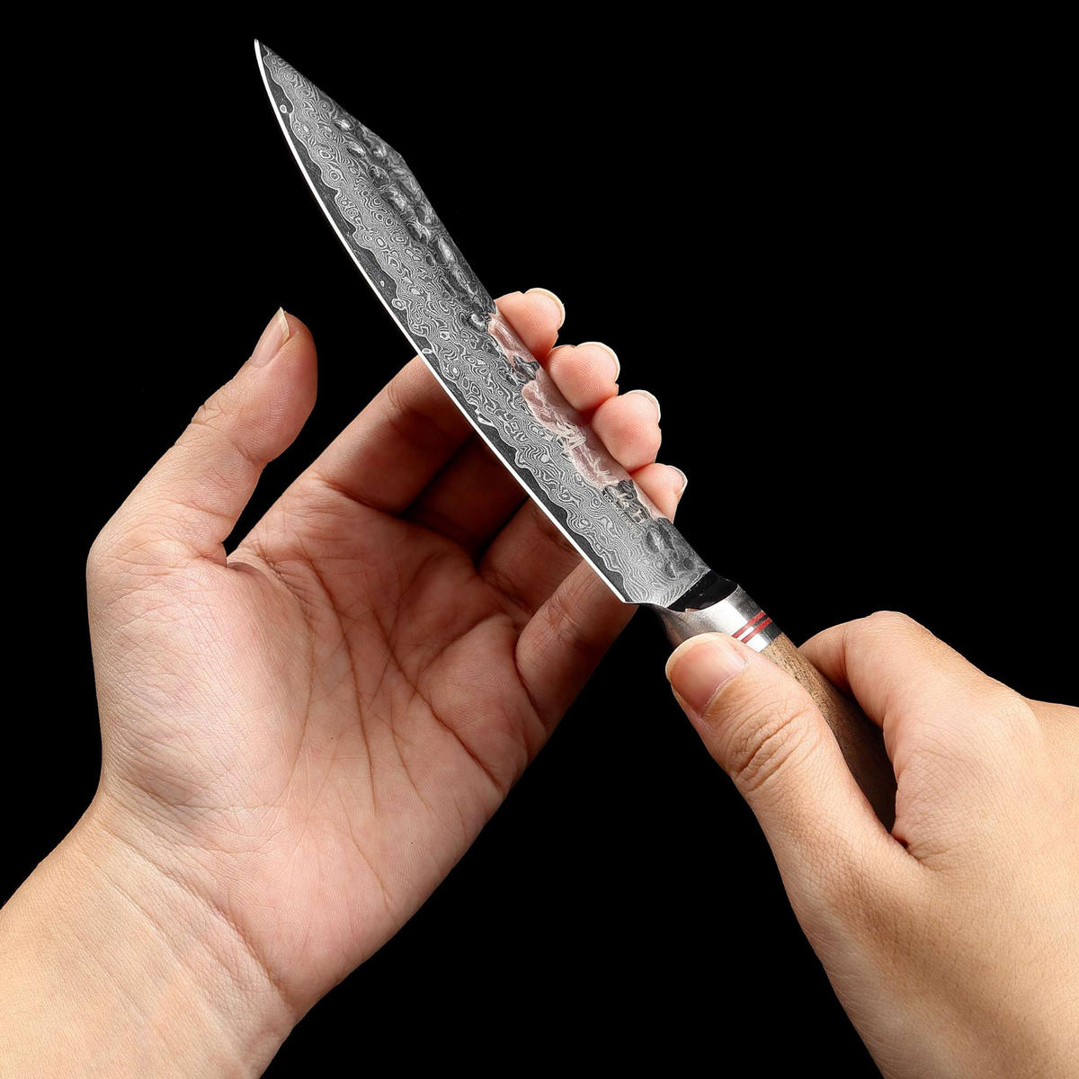 STEAKMESSER 12,5 cm - Nussbaumfarben, Holz/Metall (25cm) - Wakoli