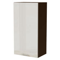 HÄNGESCHRANK Brerra W4/50 Lava / RAL 9001 creme Hochglanz 50 / 32,5 / 96cm - Dunkelgrau/Creme, Holz/Holzwerkstoff (50/96/32.5cm) - Feldmann-Wohnen