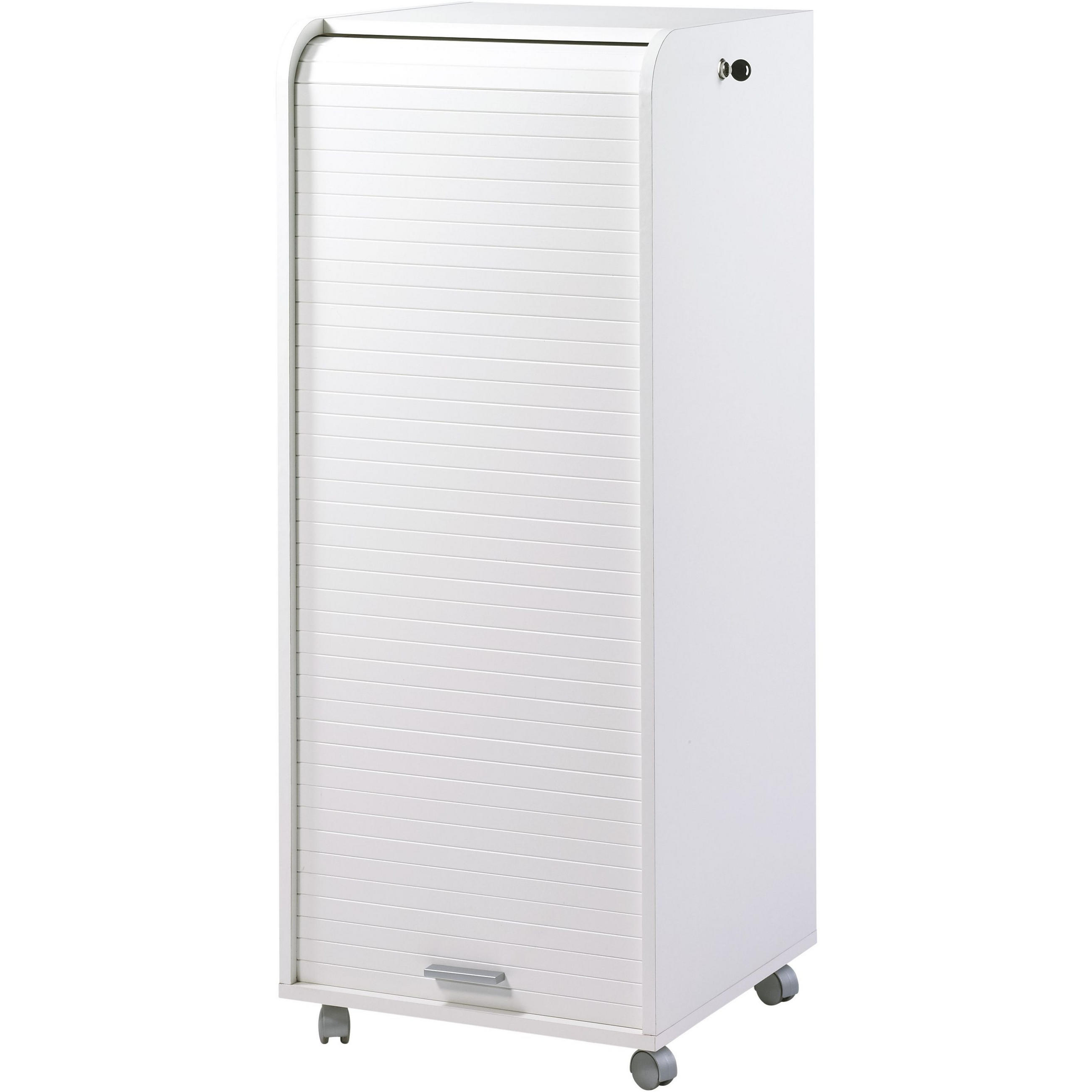 AKTENSCHRANK mit Rolladentür 47/47/117cm - Weiß, Holzwerkstoff (47/117/47cm) - Simmob