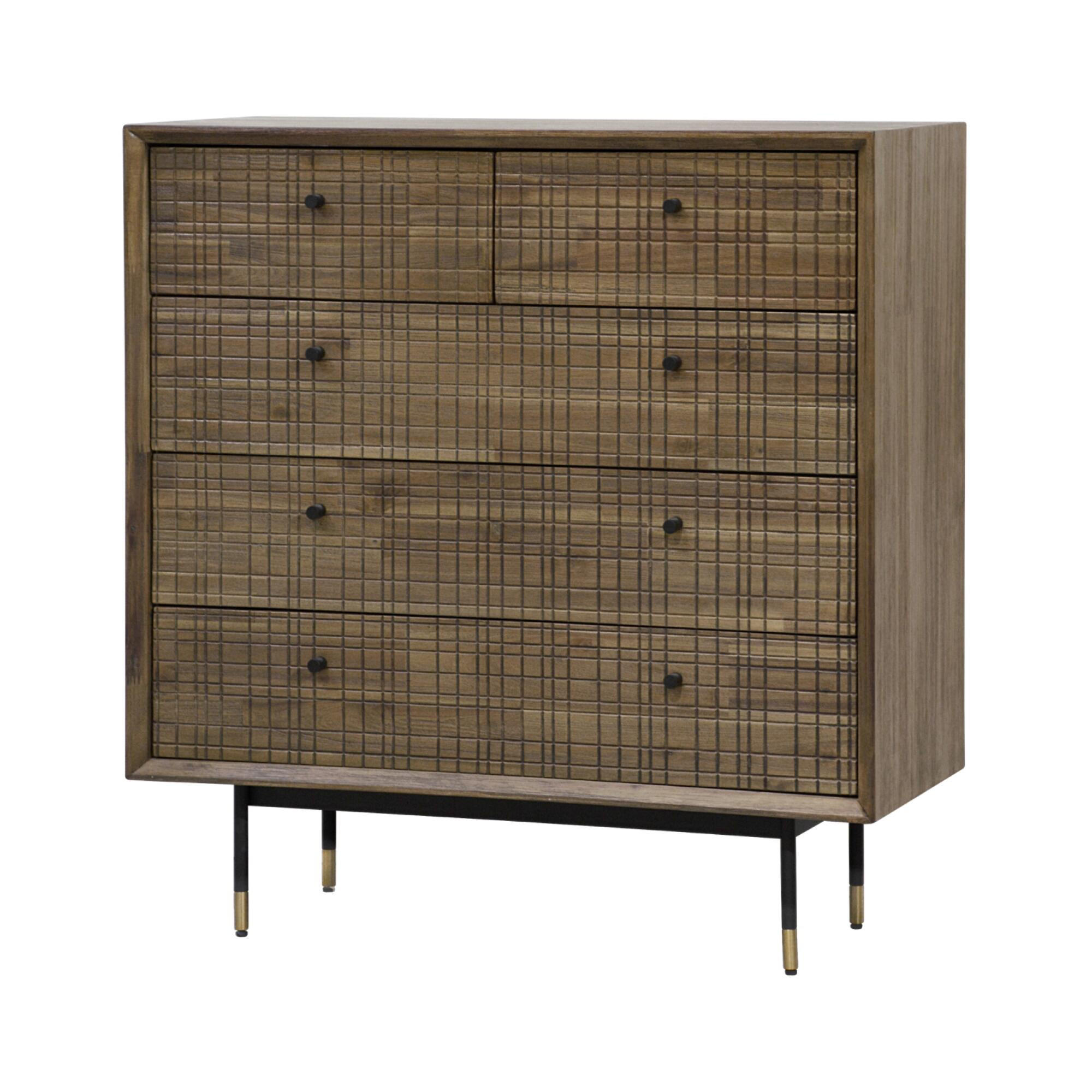 KOMMODE MAZE Braun 100x45x105 cm - Braun, Holz (100/105/45cm) - FURNLUX