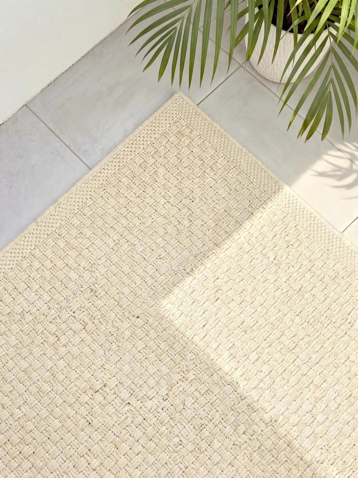 OUTDOORLÄUFER Iowa Cream 80/250 cm - Creme, Kunststoff/Textil (80/250cm) - benuta