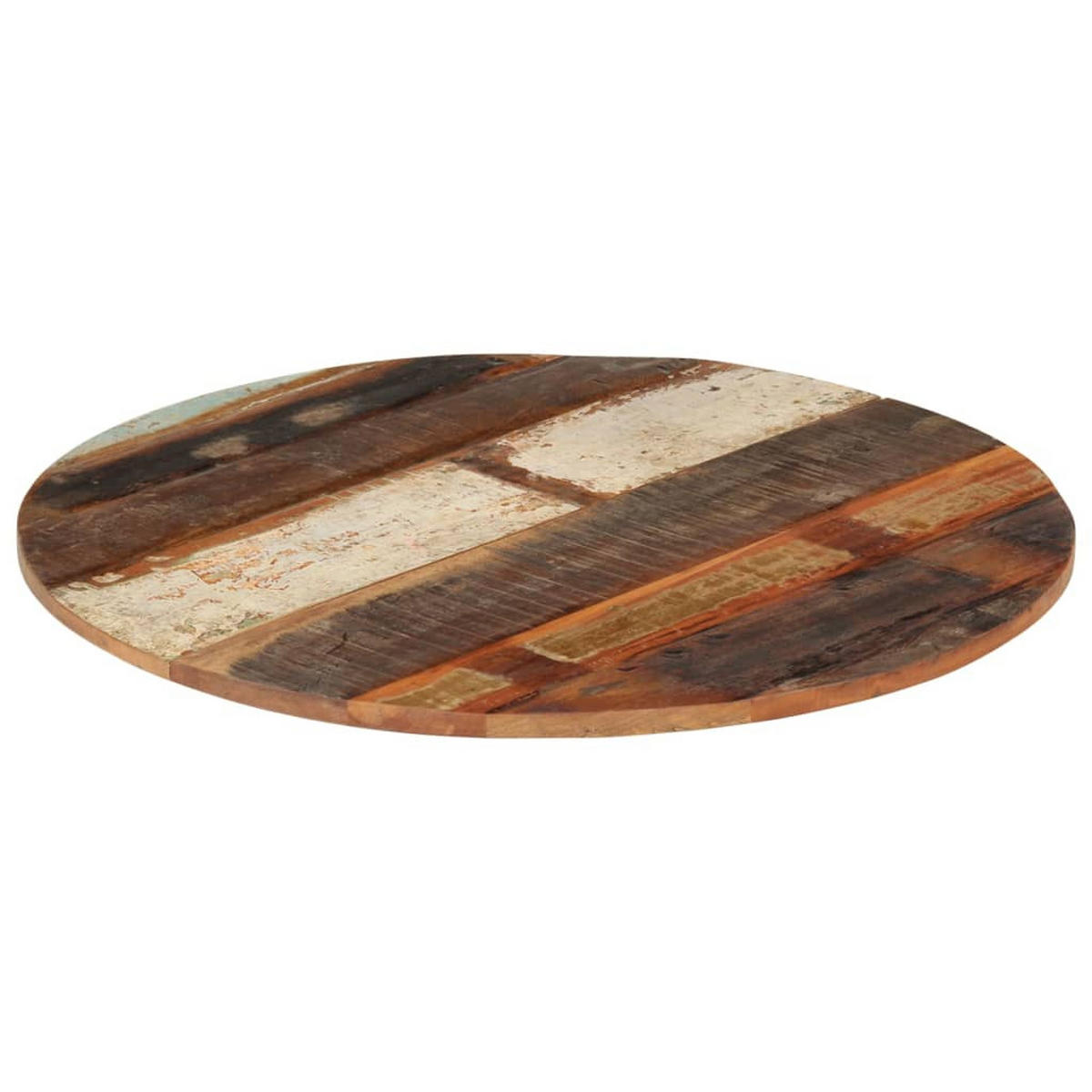 TISCHPLATTE Rund 70 Cm 15-16 Mm Altholz Massiv - Braun, Holz (70/70/1.6cm) - vidaXL