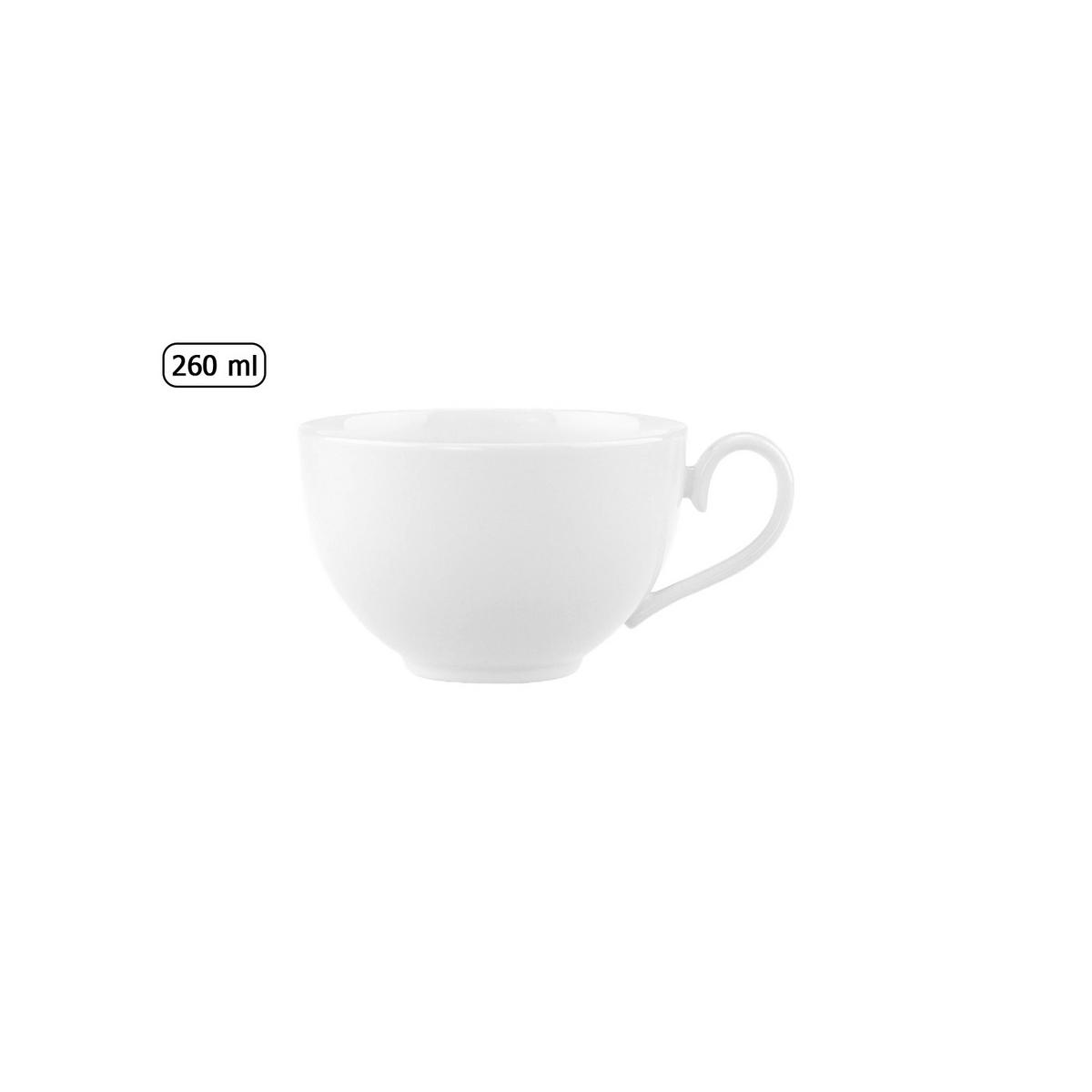 KAFFEEOBERTASSE Royal weiß 260 ml 6er Set - Weiß, Keramik (0.4L) - Villeroy & Boch