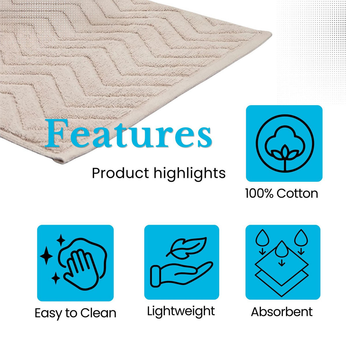 BADEMATTE rutschfest mit Memory-Schaum (Grau) - Hellgrau, Textil (50/80cm) - Intirilife