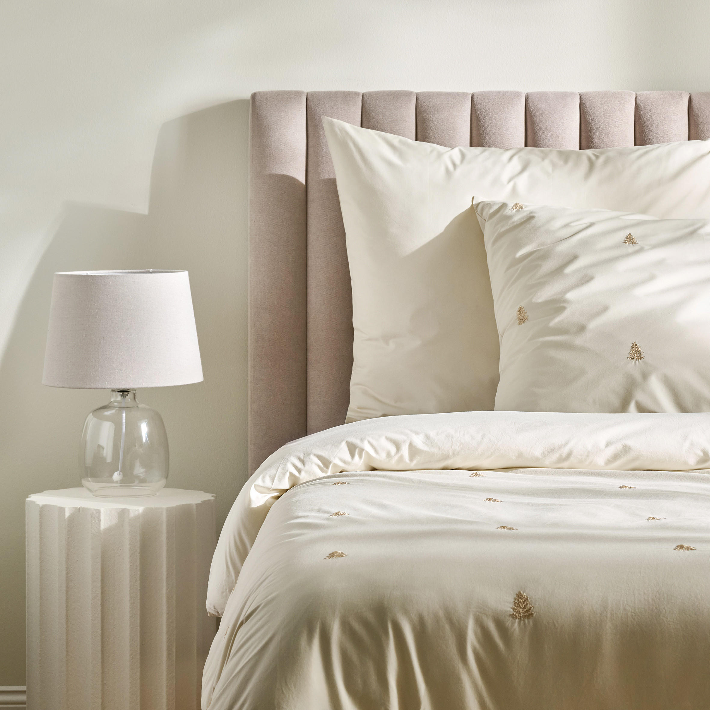 BETTWÄSCHE Baumwoll GENNA, 160x200 cm, Beige, Winter Weihnachten Bettbezug, Weihnachtsdeko, Christmas, Weihnachtsmotiv - Beige, Textil (160/200cm) - home&you