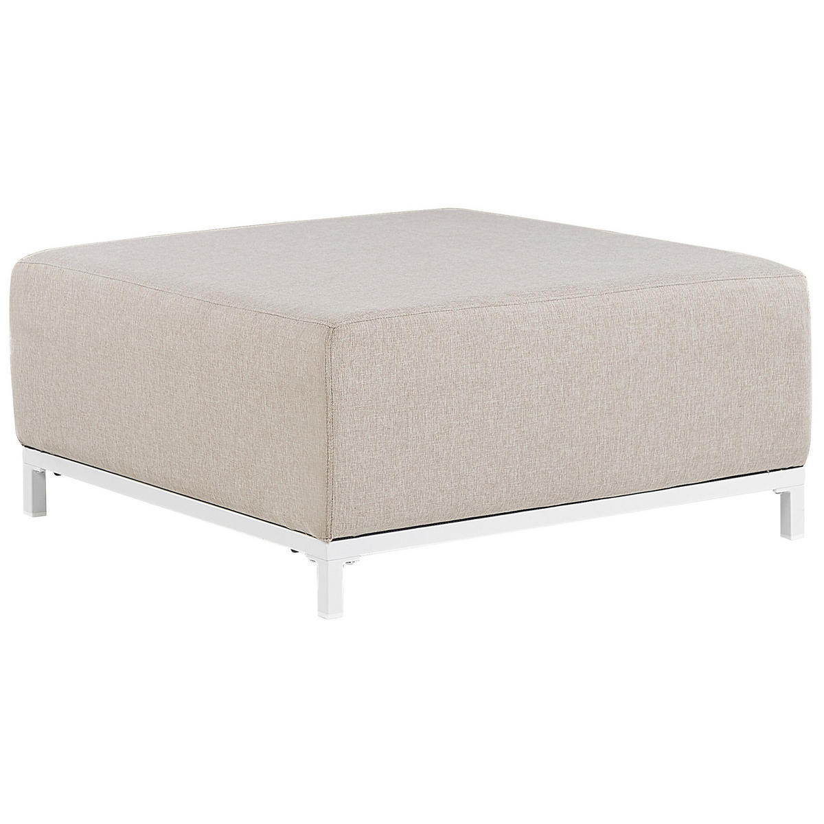OTTOMANE Rovigo 83/83/38 cm - Beige, Kunststoff/Textil (83/38/83cm) - Beliani