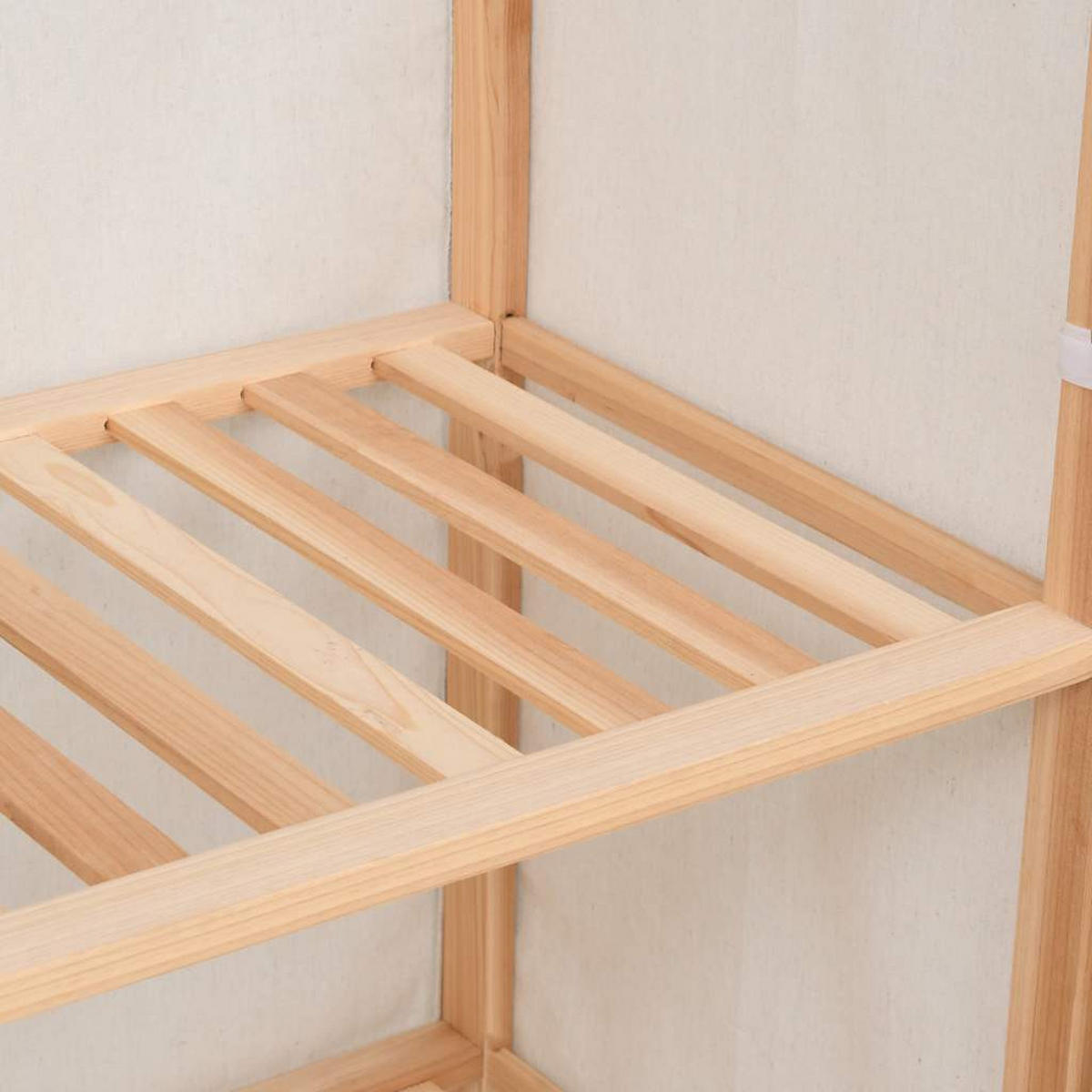 STOFFSCHRANK mit 3 Ablagen, 1 Rolltür 79/40/170 cm Weiß - Weiß, Holz/Textil (79/170/40cm) - vidaXL