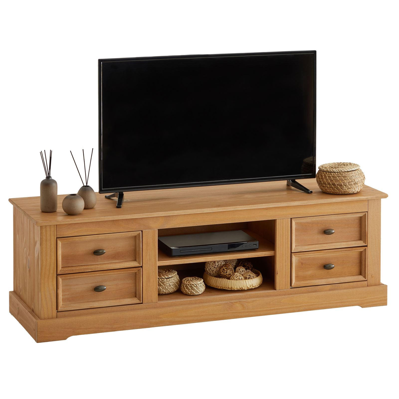 LOWBOARD KENT - Kieferfarben, Holz (144/46/45cm) - IDIMEX