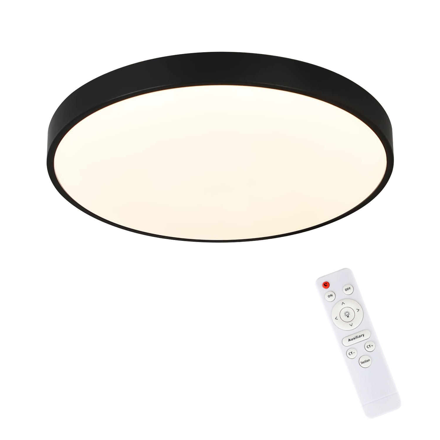 LED-DECKENLEUCHTE Quirinus 28/28/3 cm - Schwarz, Kunststoff (28/28/3cm) - Nettlife