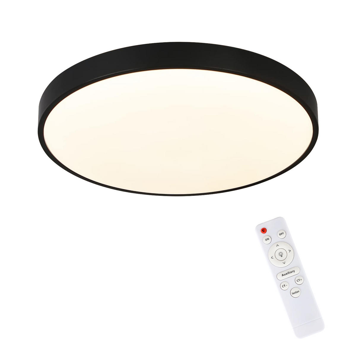 LED-DECKENLEUCHTE Quirinus 28/28/3 cm - Schwarz, Kunststoff (28/28/3cm) - Nettlife