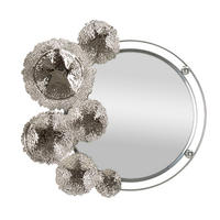 WANDSPIEGEL Kandi, silberfarben, Metall und Spiegelglas, 85 x 7 x 80,6 cm - Silberfarben, Glas/Metall (85/80.6/7cm) - Mauro Ferretti