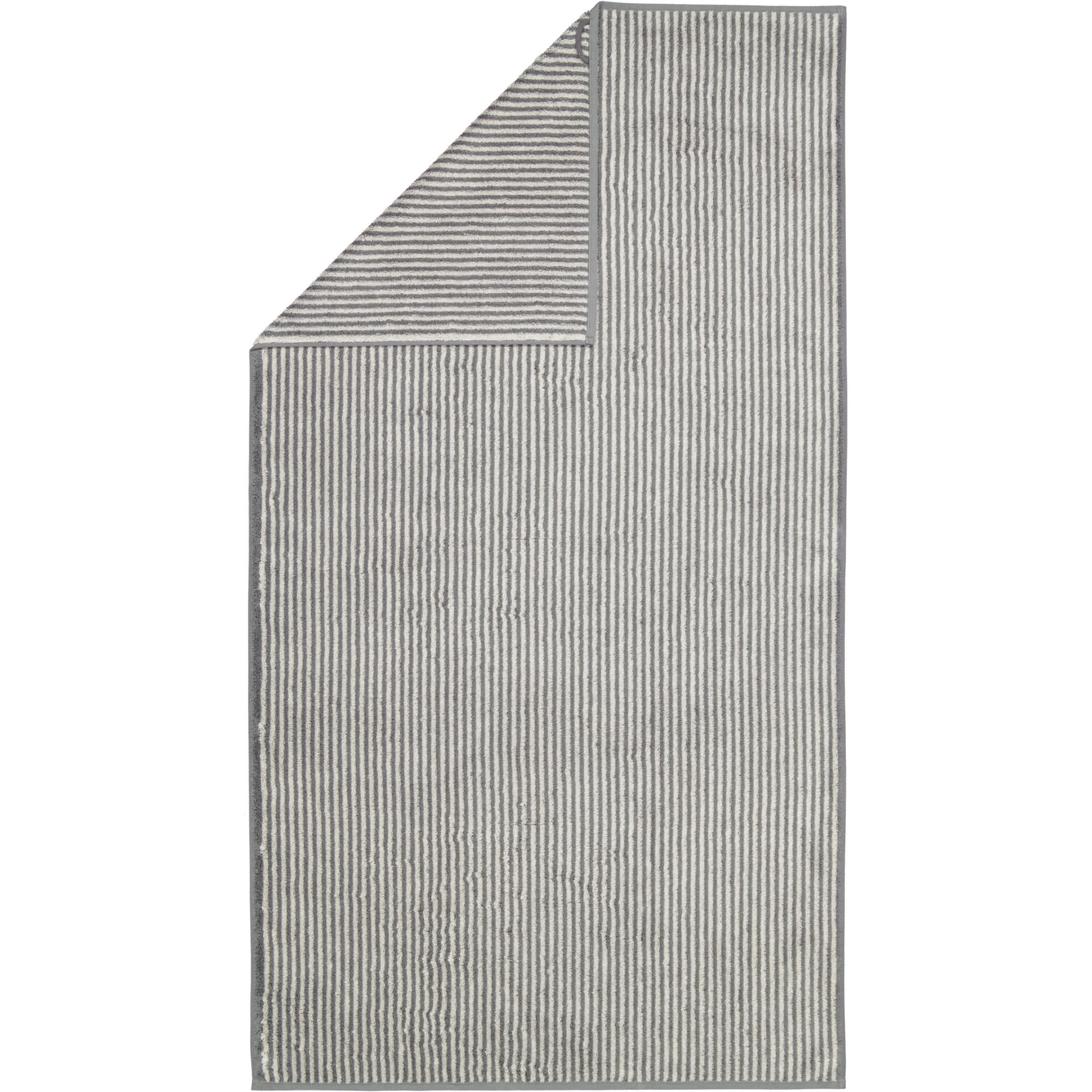 DUSCHTUCH TWO-TONE STRIPES 480 SCHIEFER - 77 - Schwarz, Textil (80/150cm) - Cawoe