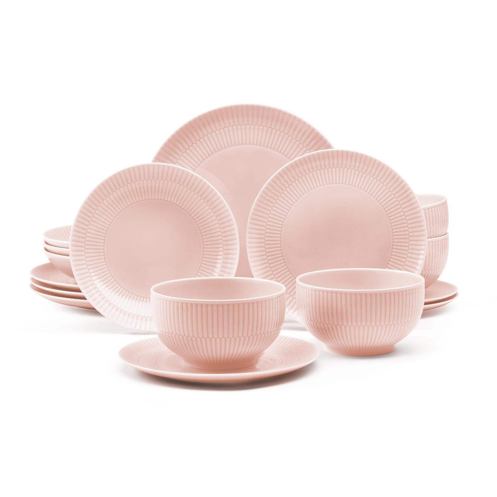 STARTER-SET Amina Rosé 16er Set - Rosa, Keramik (1/1/1cm) - Seltmann Weiden