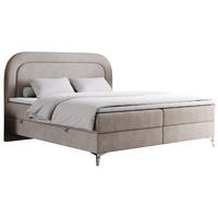 BOXBETT EIRA 120/200 Beige Struktur - H3 - Beige/Silberfarben, Holz/Textil (120/200cm) - MKS