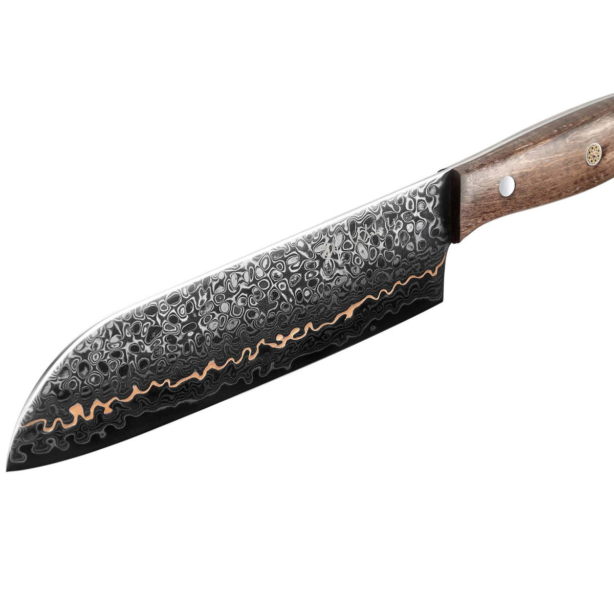 SANTOKUMESSER 18 cm - Kupferfarben, Holz/Metall (1cm) - Wakoli